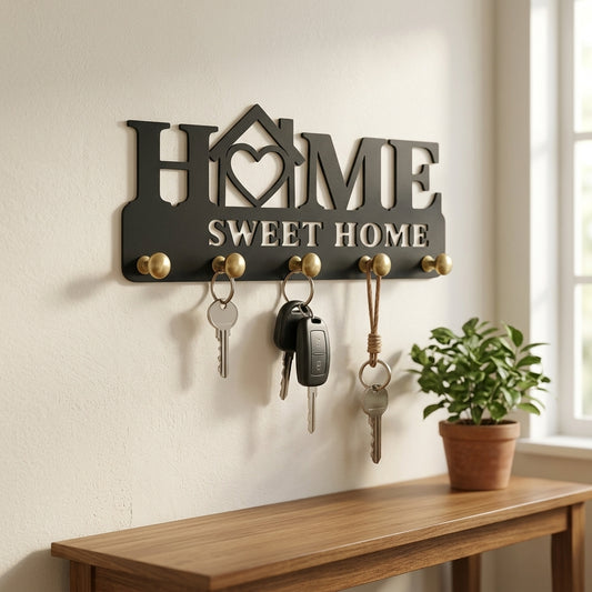 Home Sweet Home Metal Wall Key Holder