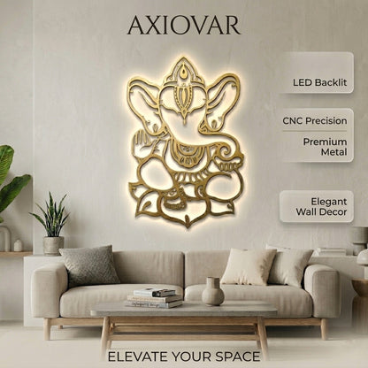 Ganapathi LED Wall Decor (Gold)