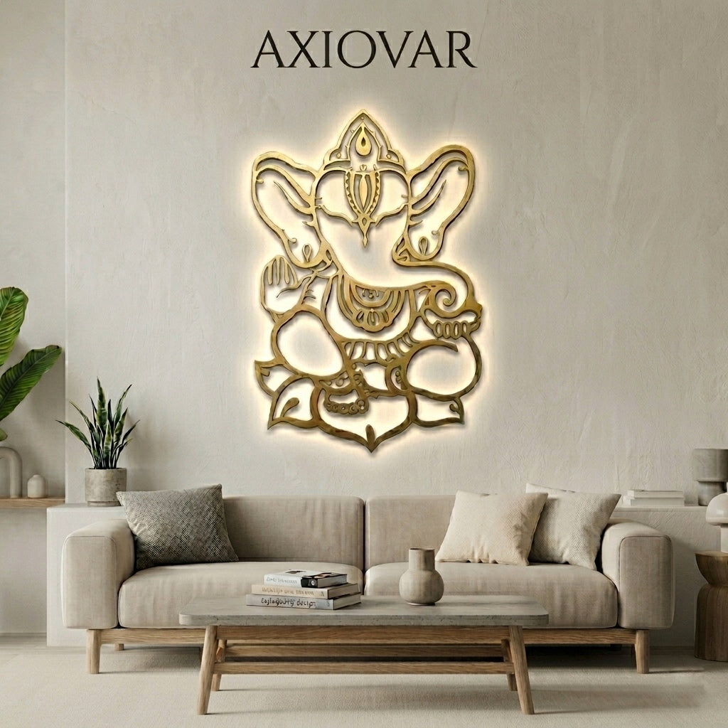 Ganapathi LED Wall Decor (Gold)