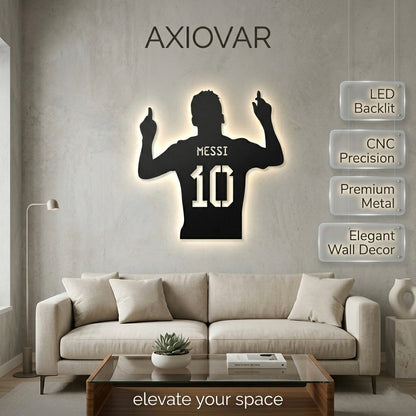 Lionel Messi LED Wall Decor (Black)